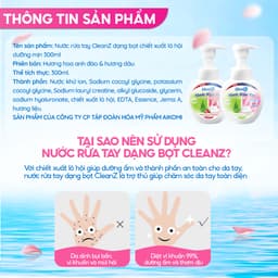 Thumbnail Nước rửa tay dạng bọt CleanZ làm sạch, diệt khuẩn, dưỡng ẩm cho da tay dung tích 300ml 3