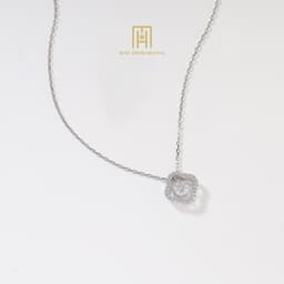 Thumbnail Dây chuyền bạc 925 Bảo Tín Mạnh Hải thiết kế hình hoa khảm đá lấp lánh BCD2B92CZH-410002 1