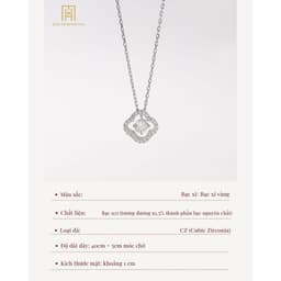 Thumbnail Dây chuyền bạc 925 Bảo Tín Mạnh Hải thiết kế hình hoa khảm đá lấp lánh BCD2B92CZH-410002 3