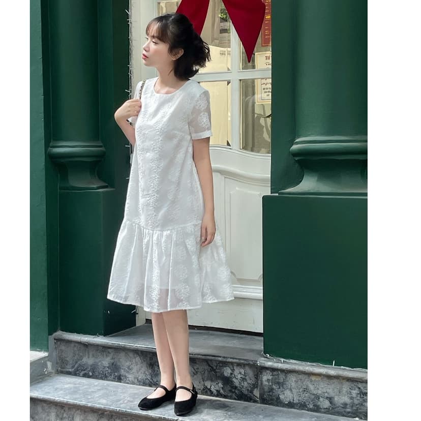 Ảnh De Leah - Đầm Suông Tơ Thêu - Thời Trang Thiết Kế 3