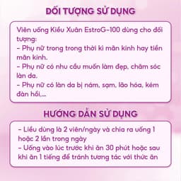 Thumbnail Viên Uống Tăng Nội Tiết Tố Nữ Kiều Xuân, Giảm Nám, Giảm Lão Hóa, Sáng Da (20V/ Hộp) 4
