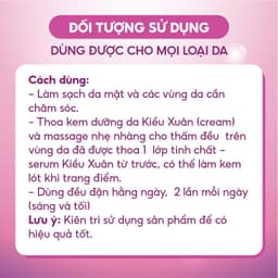 Thumbnail Kem Dưỡng Da Kiều Xuân Giúp Mờ Nám, Sáng Da, Mờ Nếp Nhăn Ngừa Lão Hoá Cho Da Tươi Trẻ Hộp 30G 3
