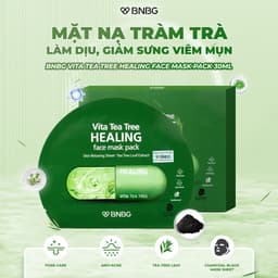 Thumbnail Combo 10 Mặt Nạ BNBG Tràm Trà Hỗ Trợ Làm Dịu, Giảm Sưng Viêm Mụn BNBG Vita Tea Tree Healing Face Mask Pack 30ml 2