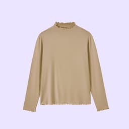 Thumbnail Áo thun nữ dài tay Corie Choobe cổ leo cuốn bèo vải cotton co giãn tốt basic năng động A119 2