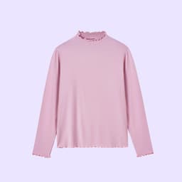 Thumbnail Áo thun nữ dài tay Corie Choobe cổ leo cuốn bèo vải cotton co giãn tốt basic năng động A119 4