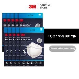 Thumbnail Combo Khẩu Trang 3M™ 9513 đạt chuẩn KN95, Ngăn ngừa bụi mịn PM2.5 Trắng/Đen 2