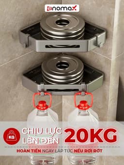 Thumbnail Kệ góc nhà tắm Enomax dán tường, để đồ đa năng tiện lợi, chất liệu Thép Carbon cao cấp, chống gỉ sét 4