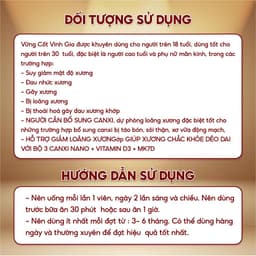 Thumbnail Viên Uống Bổ Sung Canxi Vững Cốt Vinh Gia Giúp Xương Chắc Khỏe Dẻo Dai, Giảm Loãng Xương (Hộp 20V) 4