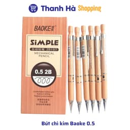 Thumbnail Bút chì kim Baoke ZD107 0.5mm - ZD105 0.7mm, bút viết chì kim bấm cơ khí 2B 3