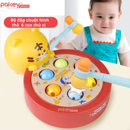 Thumbnail Bộ Đồ Chơi Đập Chuột Pakey 6 Hình Thú Ngộ Nghĩnh Kích Thích Quan Sát & Phản Xạ Cho Bé 4