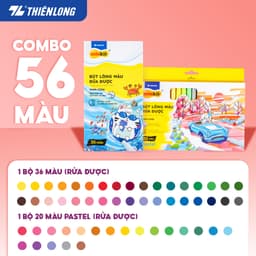 Thumbnail Bút lông màu Fiber Pen Thiên Long Colokit - Combo bút lông màu Fiber Pen 40/56/76 cây màu rửa được 1