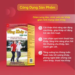 Thumbnail Viên Uống Vững Khớp Vinh Gia Giúp Giảm Sưng, Đau Nhức Xương Khớp Do Viêm, Thoái Hóa Khớp (60v/ Hộp) 3