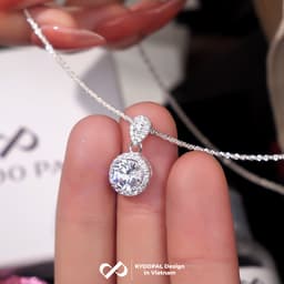 Thumbnail Dây chuyền bạc KYDOPAL đính đá cao cấp trang sức bạc nữ sang trọng 925 - 9C1 3