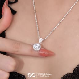 Thumbnail Dây chuyền bạc KYDOPAL đính đá cao cấp trang sức bạc nữ sang trọng 925 - 9C1 2