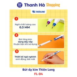 Thumbnail Bút dạ kim Thiên Long Bebe FL-04 màu tím 4