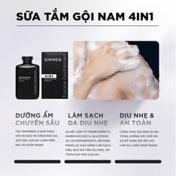 Thumbnail COMBO MILAN EUROPE gồm 02 CHAI Sữa tắm gội nam 4 in 1 hương nước hoa châu Âu SIRMEN Europe Gentlemen cao cấp 350g 4