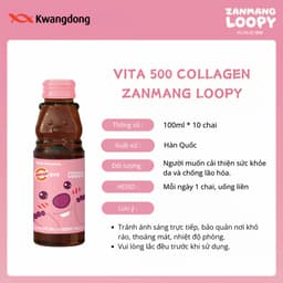 Thumbnail Nước uống đóng chai bổ sung Collagen và Vitamin C Vita 500 Kwangdong làm đẹp da, chống lão hóa 100ml 2