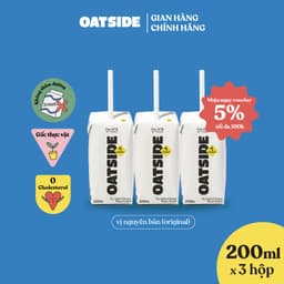 Thumbnail Sữa yến mạch OATSIDE Original vị nguyên bản lốc 200ml x 3 - Không lactose, Sánh mịn, Không chất làm ngọt nhân tạo 1