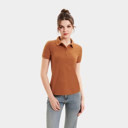 Thumbnail Áo thun polo nữ MARC FASHION trơn cơ bản basic vải mềm mịn mát CBMH091822 2