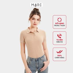 Thumbnail Áo thun polo nữ MARC FASHION trơn cơ bản basic vải mềm mịn mát CBMH091822 1