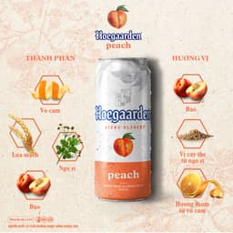 Thumbnail Bia Bỉ Hoegaarden Peach Thùng 12 Lon (500ml/Lon) Chính Hiệu - Hương Vị Đào 3