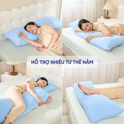 Thumbnail Vỏ Gối Ôm Vua Nệm Goodnight Poppy 45x120cm, Vỏ Gối Ôm Thun Lạnh Chất Vải Thun Mềm, Sợi Vải Mát Lạnh 1