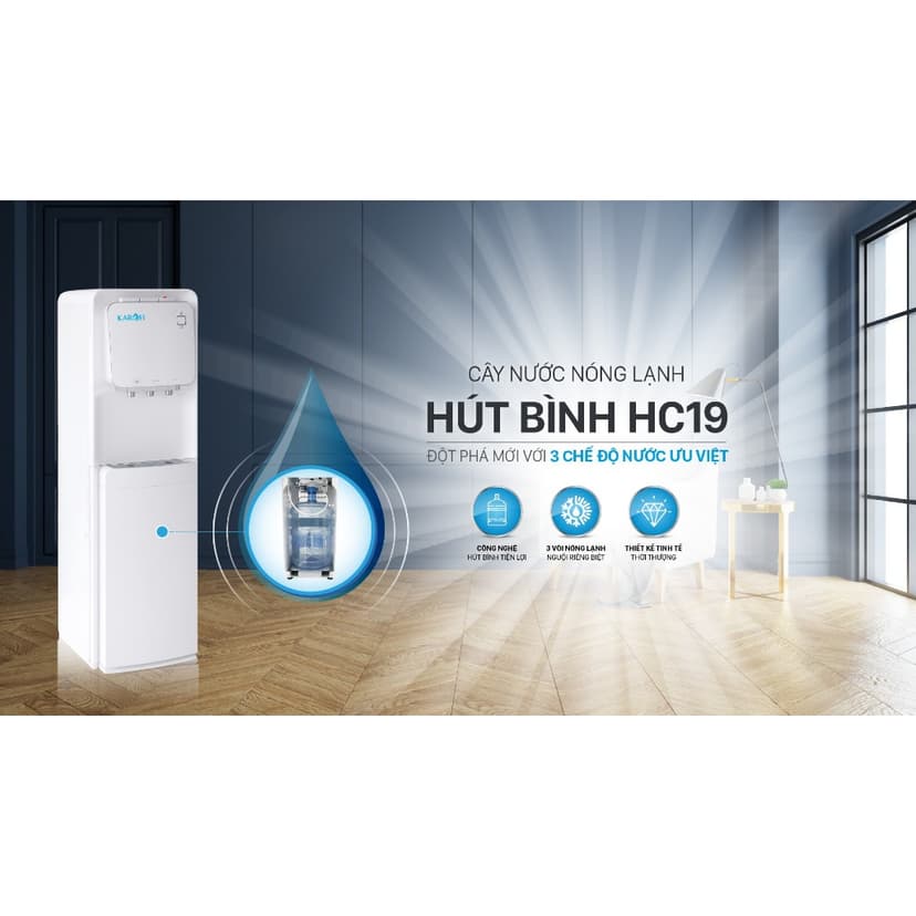 Ảnh Cây Nước Nóng Lạnh Hút Bình Karofi HC19 Công Nghệ Hiện Đại, Thiết Kế Độc Đáo 2