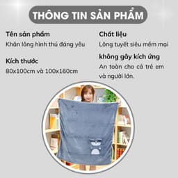 Thumbnail Chăn Mền Văn Phòng Lông Tuyết A Concept Decor Chăn Ngủ Hình Thú Nhỏ Gọn Tiện Lợi Êm Ấm Áp Cho Bé Văn Phòng Đi Du Lịch 2