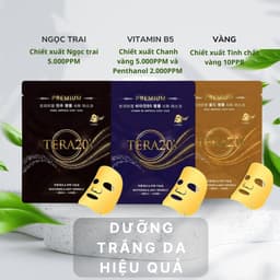 Thumbnail Hộp 8 miếng mặt nạ vàng cao cấp Tera20's tinh chất Ampoule sáng da, cấp ẩm, mờ sạm nám 30ml 3