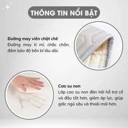 Thumbnail Vỏ Gối Nằm Cao Su Non Tencel Áo Gối Điều Hoà Siêu Mát Lạnh Mùa Hè Bao Gối Bền Đẹp Mền Mịn Êm Chất Liệu cao cấp 50x70cm 2