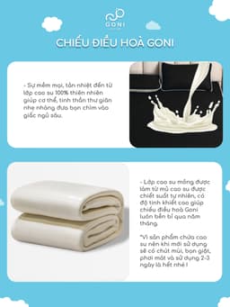 Thumbnail Chiếu điều hoà Goni màu đen vải lụa lõi cao su làm mát tự nhiên kèm vỏ gối 1m x 2m, 1m2 x 2m, 1m4 x 2m, 1m6, 1m8 x 2m, 2 4