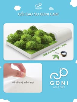 Thumbnail Gối Cao Su Goni Care 40x60cm Đàn Hồi Cao, Kháng Khuẩn, Thoáng Khí, Chống Đau Vai Gáy 4