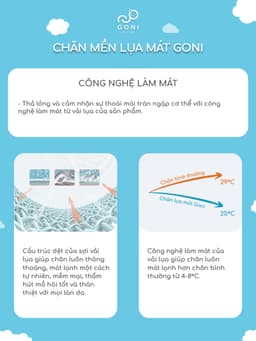 Thumbnail Chăn hè mền lụa mát Goni làm mát tự nhiên kích thước 1m5 x 2m, 2m x 2m3 4