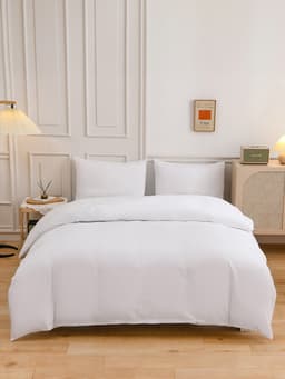 Thumbnail Bộ chăn mền ga gối GONI CHILL màu Trắng trơn - Ga drap giường bo chun cao 4-25cm kích thước 1m, 1m2 ,1m4, 1m6, 1m8, 2m2 1