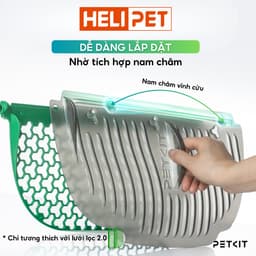 Thumbnail Tấm Chắn Xả Cát Cũ PETKIT 2.0 Màu Đen Bóng Có Từ Tính Dùng Cho Pura Max 2025 3
