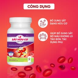 Thumbnail Viên Uống Bổ Sung Sắt Không Lo Táo Bón - Sắt Hữu Cơ Vinh Gia Giảm Thiếu Máu (Dùng Cho Mọi Lứa Tuổi) 3