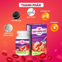 Thumbnail Viên Uống Bổ Sung Sắt Không Lo Táo Bón - Sắt Hữu Cơ Vinh Gia Giảm Thiếu Máu (Dùng Cho Mọi Lứa Tuổi) 2