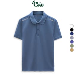 Thumbnail Áo thun nam POLO GẤU 194 Trơn Unisex vải cá sấu Poly co dãn 4 chiều dày dặn form gerular fit - PL PP13 3