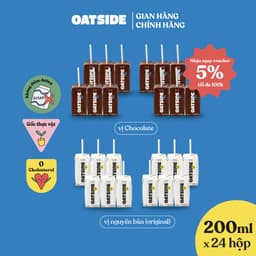 Thumbnail Combo 24 Hộp Sữa yến mạch OATSIDE mix vị Nguyên bản & Chocolate lốc 200ml 1