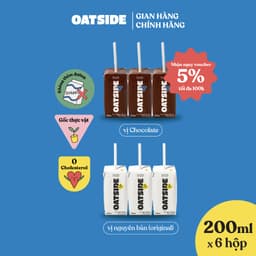 Thumbnail Combo 6 Hộp Sữa yến mạch OATSIDE mix vị Nguyên bản & Chocolate vị Sô-cô-la lốc 200ml 1