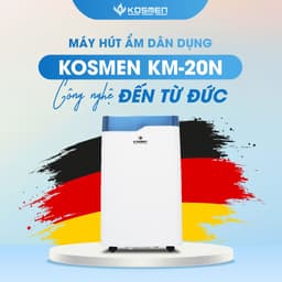 Thumbnail Máy Hút Ẩm Dân Dụng Kosmen KM-20N - Thích Hợp Không Gian 80m2 - Hàng Chính Hãng Bảo Hành 24 Tháng 2
