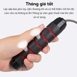 Thumbnail M [MALL]COMBO DÂY NHẢY JR100 CAO CẤP VÀ KÌM BÓP LỰC  ĐEN XÁM CÓ BỘ ĐẾM, MỨC CĂNG LỰC TỪ 5KG ĐẾN 60KG 3