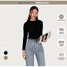 Thumbnail BBSTORE’S Áo Thun Tay Dài Cổ Tròn Thanh Lịch - A2197S 1