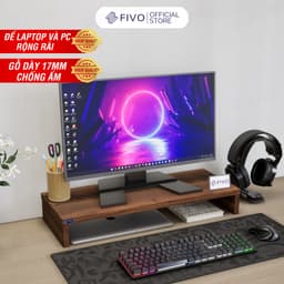 Thumbnail Kệ Máy Tính Gỗ Để Bàn FIVO FB25 Gỗ Dày Chống Ẩm, Gọn Gàng Góc Làm Việc, Nâng Chiều Cao Màn Hình, Bảo Vệ Đốt Sống Cổ 1
