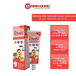 Thumbnail Kem đánh răng thảo dược Ích Nhi hương dưa gang tuýp 50g cho bé dưới 6 tuổi nuốt được bảo vệ răng sữa, ngừa sâu răng 2