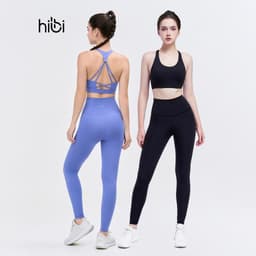 Thumbnail Set Đồ Tập Yoga Gym Hibi Sports H161 Kiểu 4 Dây Đan Nơ Cổ Tròn, Kèm Mút Ngực 1