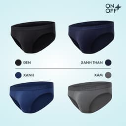 Thumbnail Pack tiện lợi 3 quần lót nam brief ONOFF cotton Mỹ thấm hút mồ hôi - 18UQ24A316 3