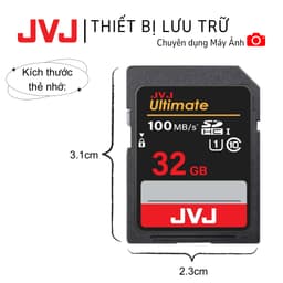 Thumbnail Thẻ Nhớ SD 32GB JVJ Ultimate Class 10 -Chuyên Dụng Cho Máy Ảnh, Máy Tính -Tốc Độ Lên Đến 100Mb/s -Bảo Hành 9 Năm 1 Đổi 1 4