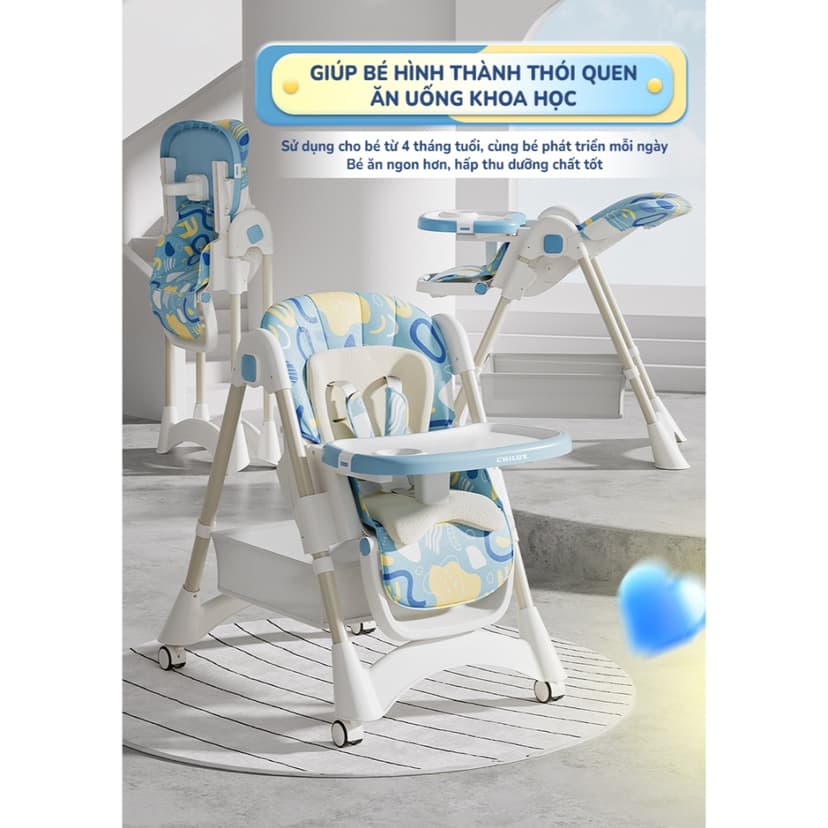 Ảnh Ghế ăn dặm cao cấp Chilux Grow D - Đồng hành cùng mẹ - Bé khỏe, ăn ngon 3