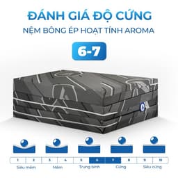 Thumbnail Nệm Bông Ép Hoạt Tính Gấp 3 Aroma, Nhiều Màu Áo Nệm, Nệm Cứng Vừa, Nâng Đỡ Cơ Thể Tốt, Bảo Hành 5 Năm 4